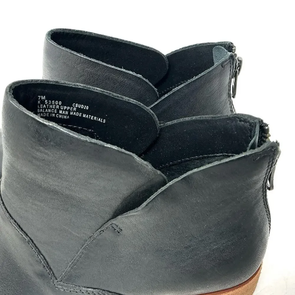 Kork Ease Ryder Black Leather Ankle Bootie Zip Boots Size 7 NEW - Picture 11 of 11